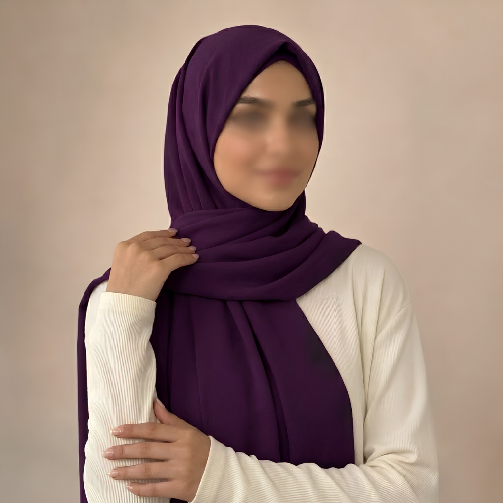 Luxury Heavy Chiffon Hijab – Royal Plum