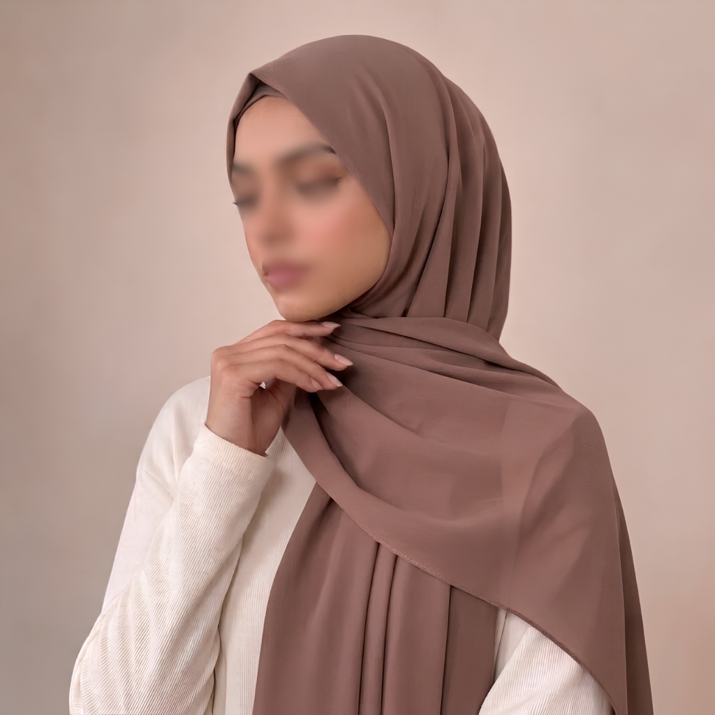 Luxury Heavy Chiffon Hijab – Dusty Cedar